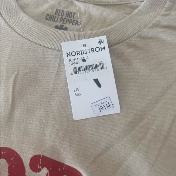 Nordstrom Beige Graphic Tee with Red Print - Picture 3 of 5